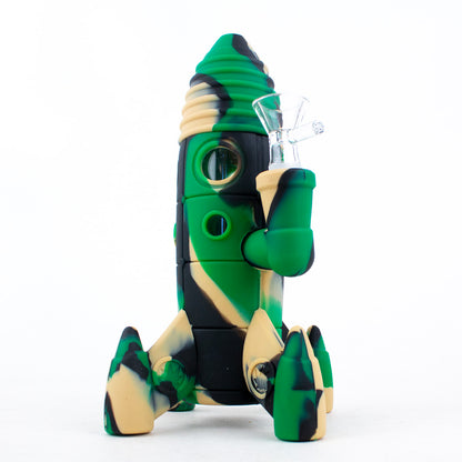 7.5" Rocket Silicone Water Pipe With Box