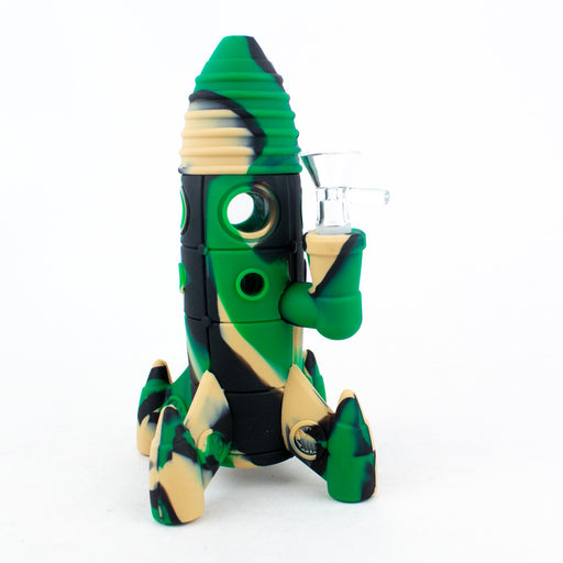 7.5 Torch Silicone Bong / Silicone Rig - Black & Green