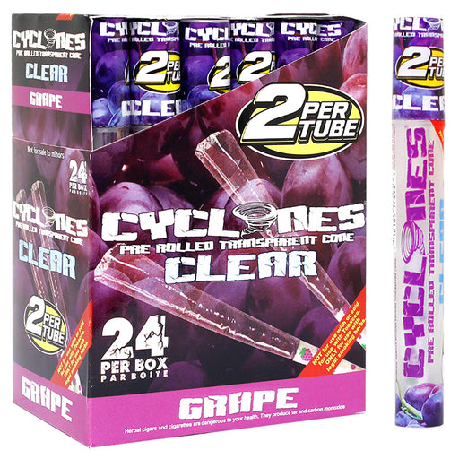 Cyclones Clear Cone Grape Flavor - Smoketokes