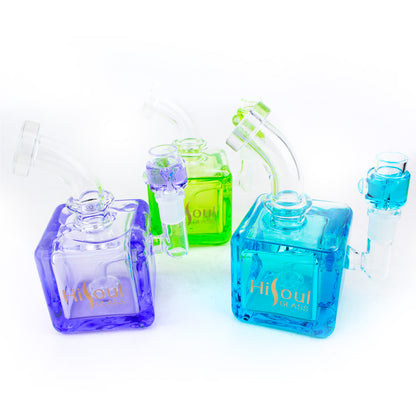 7" HiSoul Cube Glass Freezable Water Pipe