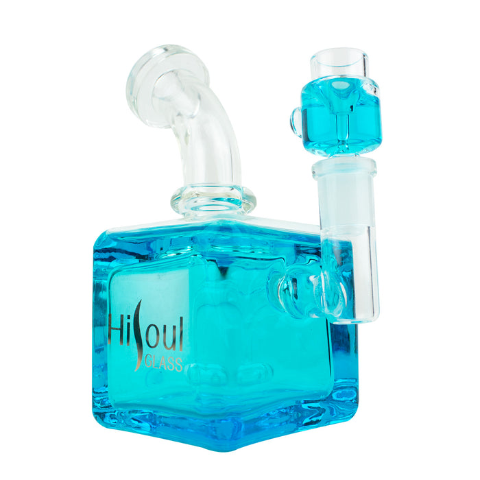 7" HiSoul Cube Glass Freezable Water Pipe