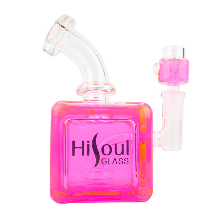 7" HiSoul Cube Glass Freezable Water Pipe