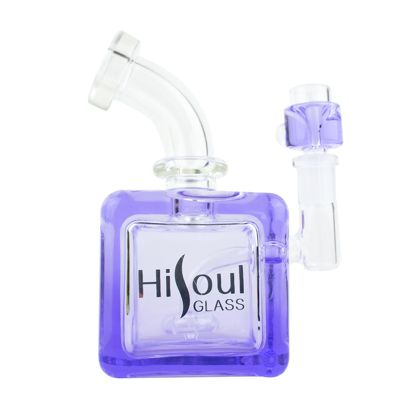 7" HiSoul Cube Glass Freezable Water Pipe