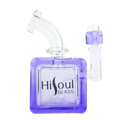 7" HiSoul Cube Glass Freezable Water Pipe