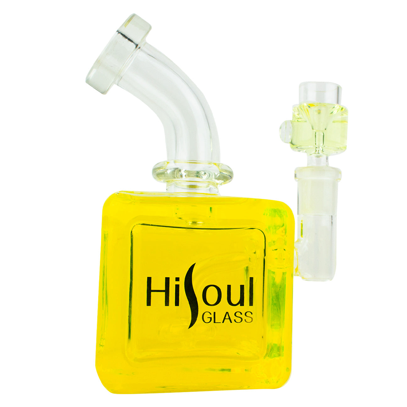 7" HiSoul Cube Glass Freezable Water Pipe