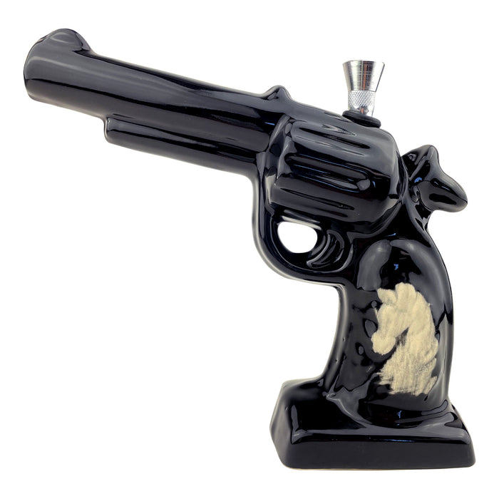 7" Magnum Revolver Handgun Ceramic Water Pipe