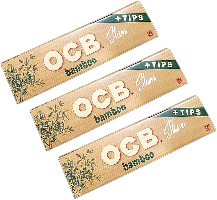 OCB Slim Bamboo Rolling Paper+ Tips