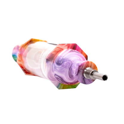 8'' Rocket Decal Print Silicone Nectar Collector With Matrix Perc & 10mm Nail