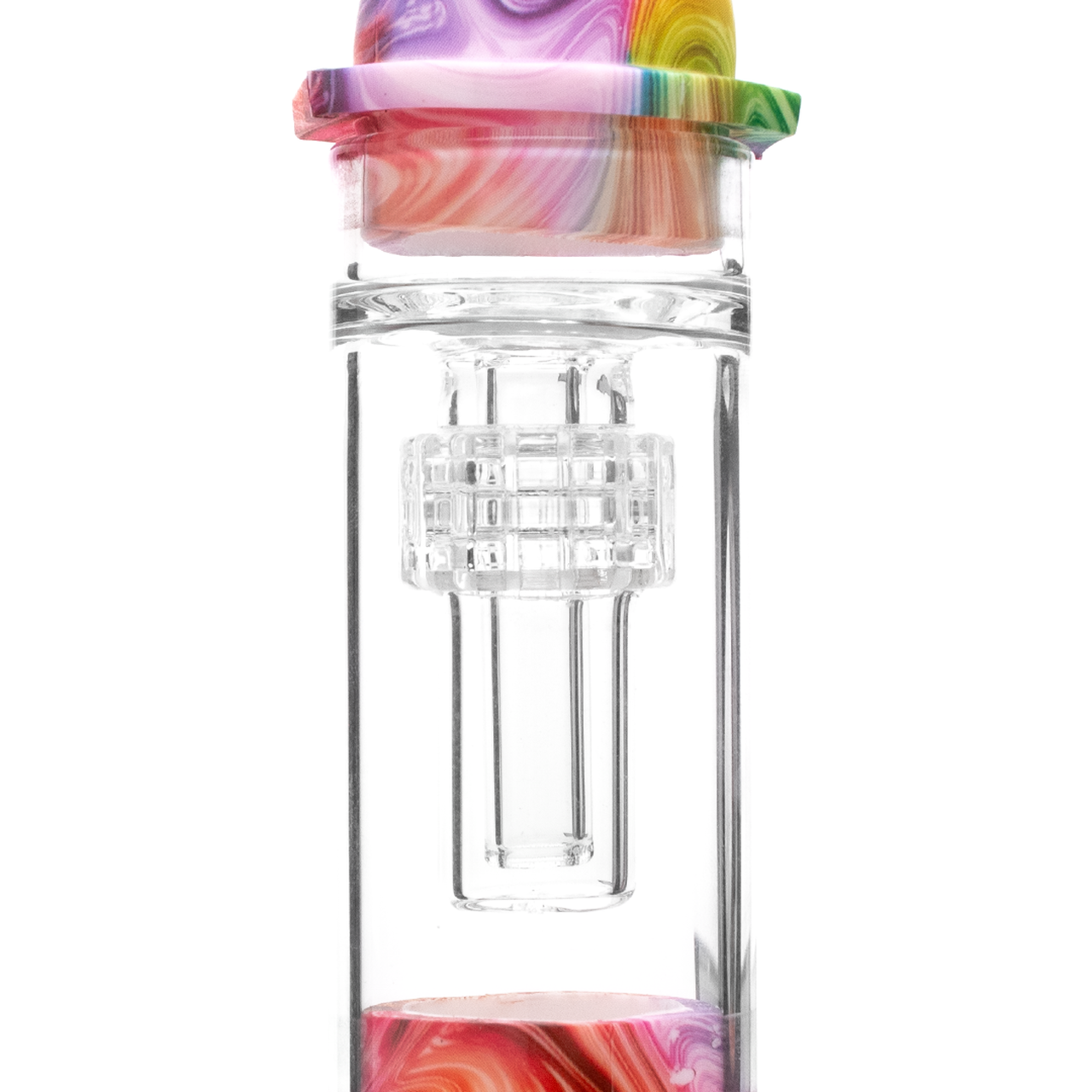 8'' Rocket Decal Print Silicone Nectar Collector With Matrix Perc & 10mm Nail