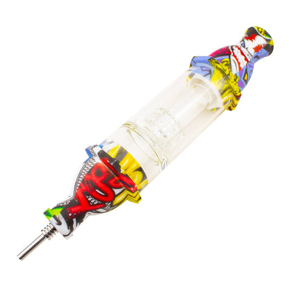 8'' Rocket Decal Print Silicone Nectar Collector With Matrix Perc & 10mm Nail