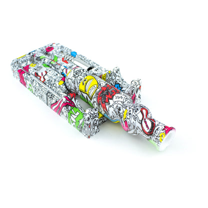 8" Silicone Decal Print Nectar Collector with Tray