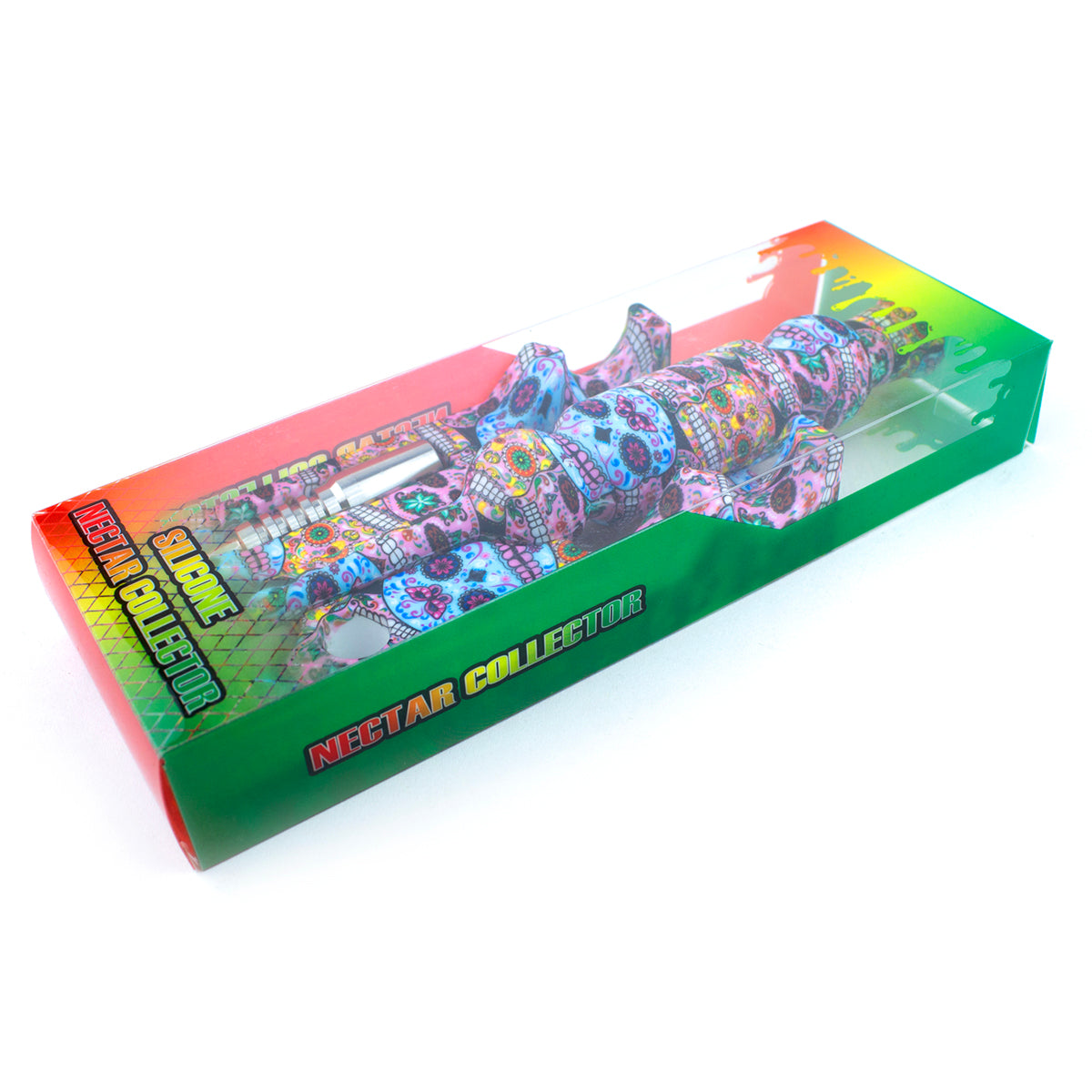 8" Silicone Decal Print Nectar Collector with Tray