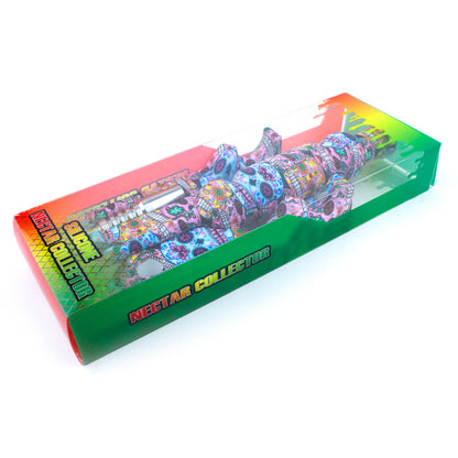 8" Silicone Decal Print Nectar Collector with Tray