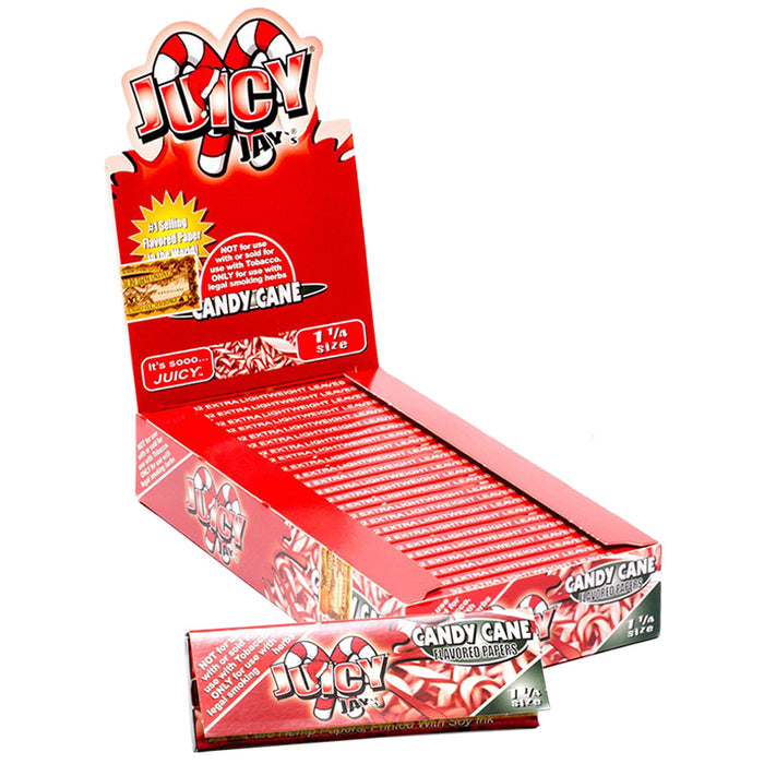 Juicy Jay's 1 1/4" Size Rolling Paper Candy Cane Flavor - Smoketokes