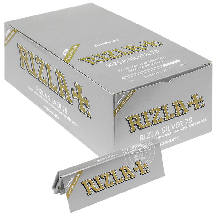 Rizla Silver 78 1 1/4" Size Rolling Paper - Smoketokes