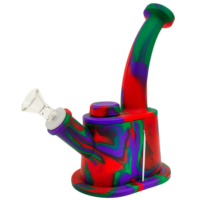 8" Bent Neck Silicone Water Pipe