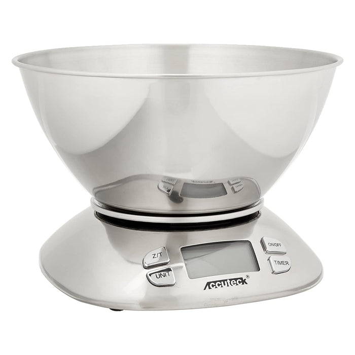 Accuteck A-KC12 Digital Kitchen Scale with Mixing Bowl (12 lbs)
