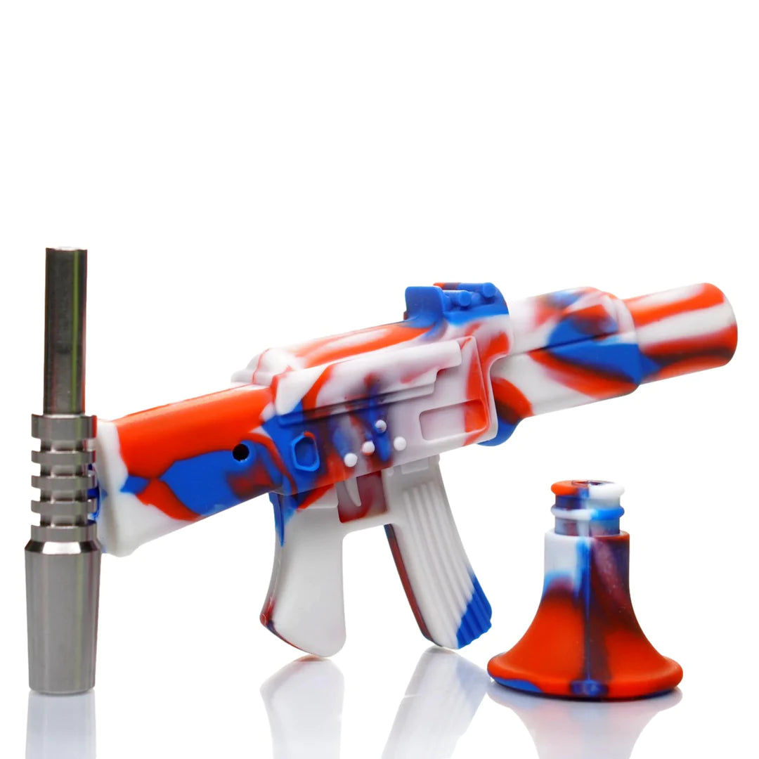 Ak-47 14mm Silicone Nectar Collector (Assorted Colors)