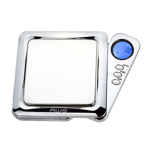 American Weigh SS Pocket Scale Back-Lit LCD Screen, Flip-Up Protective  Cover AWS-100 Silver