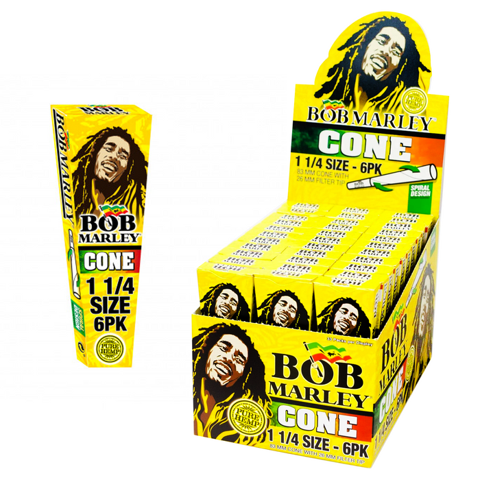 Bob Marley Cones 1 1/4 Size 6 Pack / 33 Packs