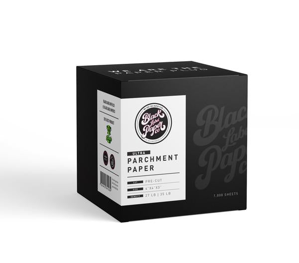 Black Label Paper Co. Parchment Paper Sheets 4" x 4" 27lbs (1000 Sheets)