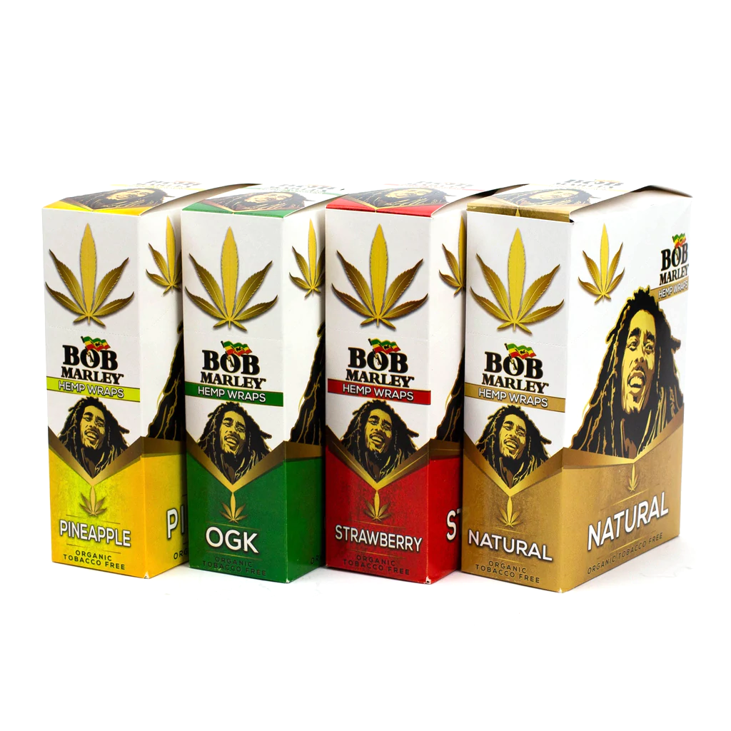 Bulk Bob Marley Hemp Wraps | 2pc | 25pk Display