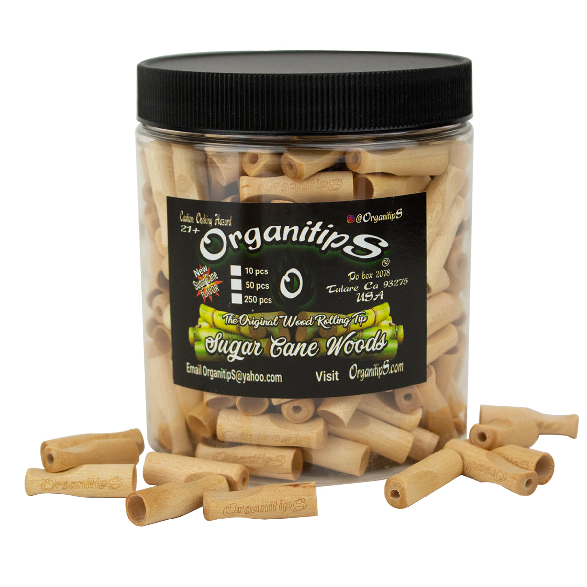 Bulk OrganitipS Sugar Cane Wood Tips 250pc – Natural & Eco-Friendly