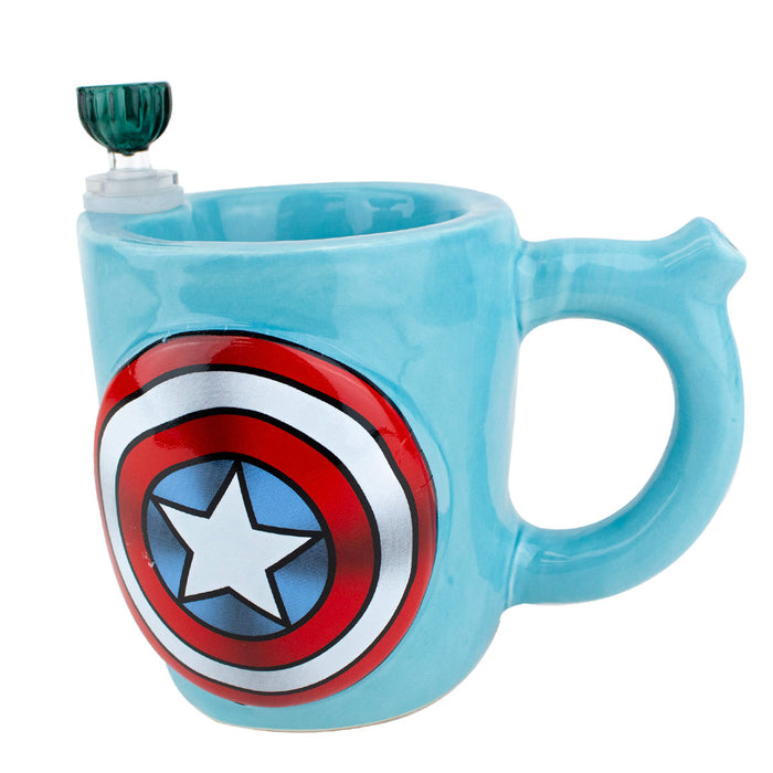 Captain America Novelty Ceramic Pipe Mug