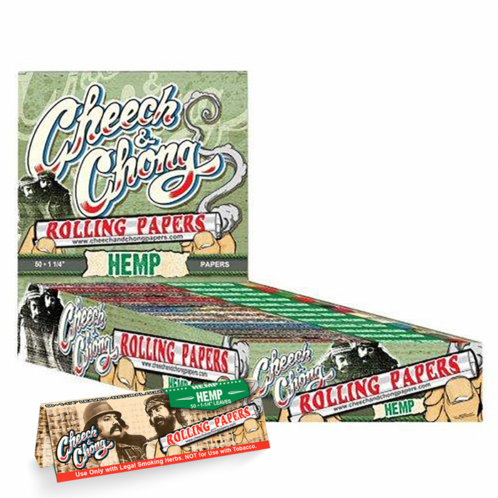 Cheech and Chong Rolling Papers - Hemp 1 1/4 Size (25 booklets per display)