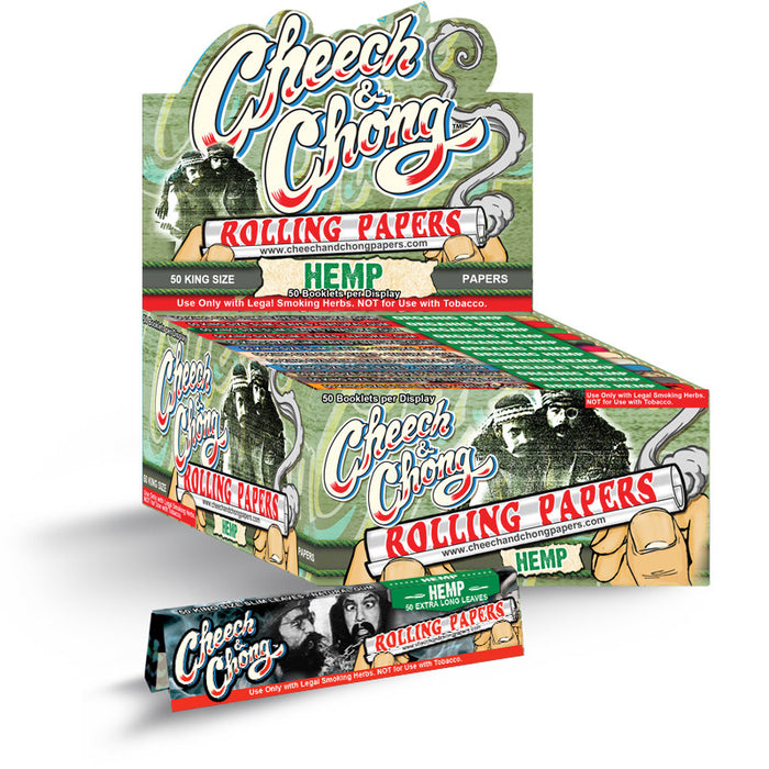 Cheech and Chong Rolling Papers - Hemp King Size (50 booklets per display)