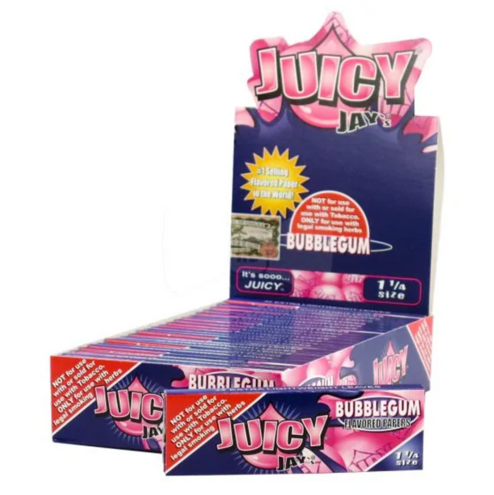 Juicy Jay's 1 1/4" Size Rolling Paper Bubble Gum