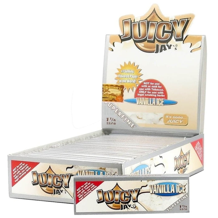 Juicy Jay's Superfine 1 1/4" Size Rolling Paper Vanilla Ice Flavor