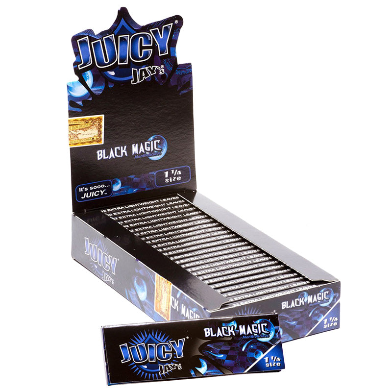 Juicy Jay's 1 1/4" Size Rolling Paper Black Magic Flavor