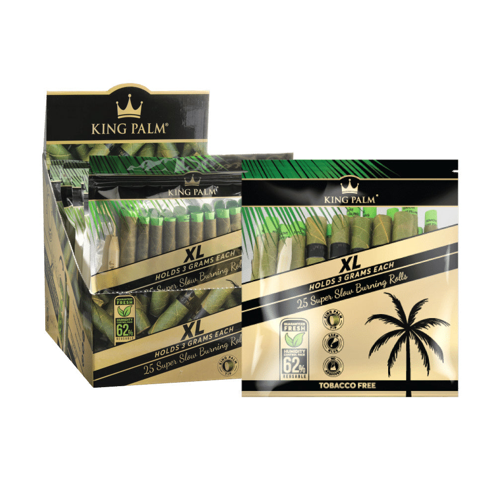 King Palm - 2 XL Rolls - 3g - 25 per Pouch/ 8 Pouch Display