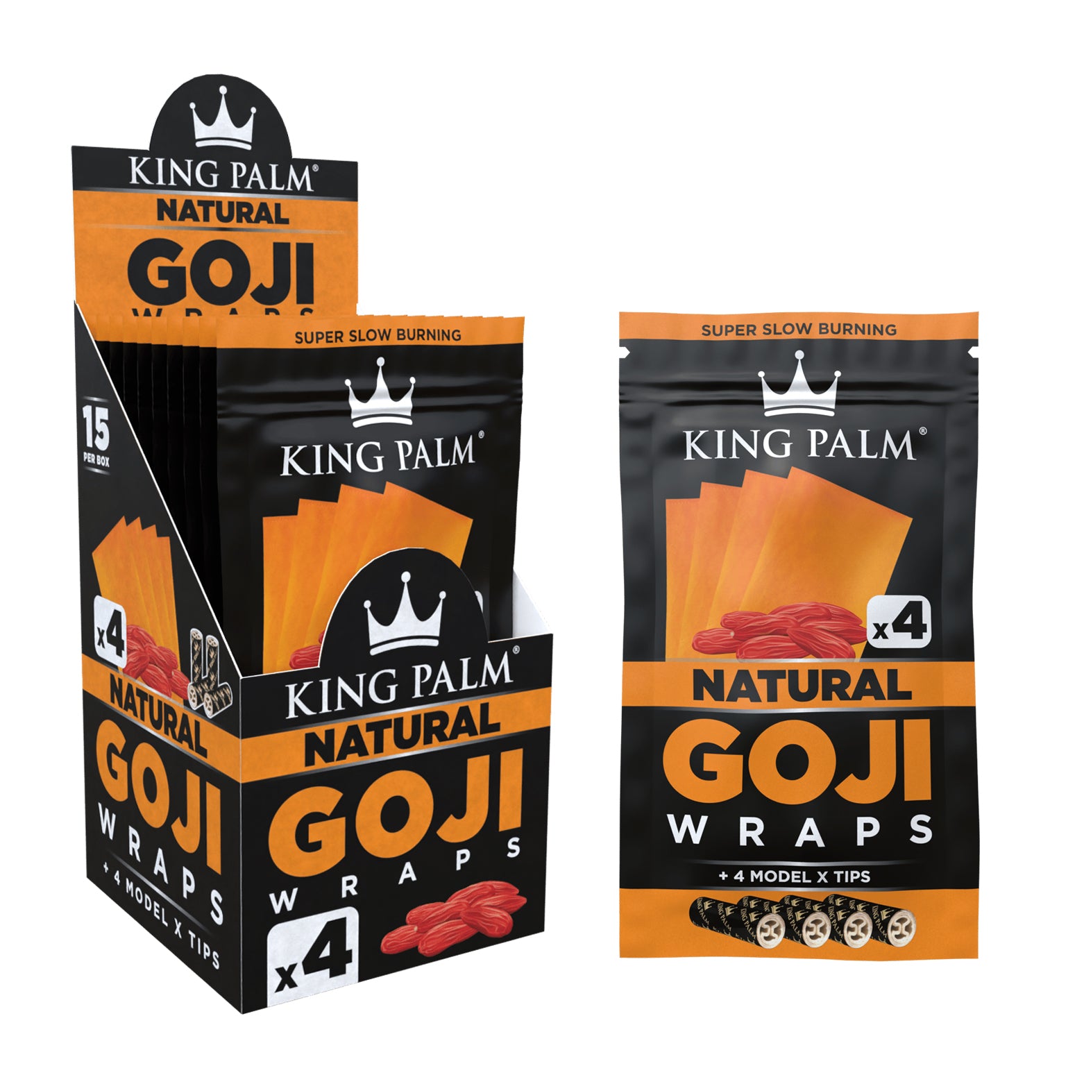 King Palm Goji Berry Wraps (15pk Display)