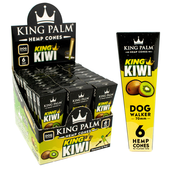 King Palm Hemp Cones King Kiwi (6 hemp cones) (30 packs per box)