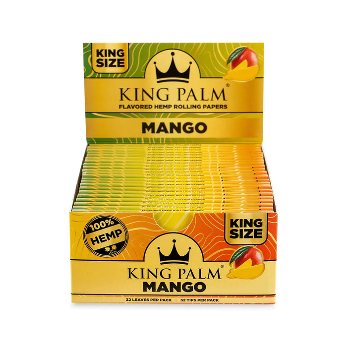 King Palm Mango King Size Hemp Rolling Paper (22 Packs/Display)