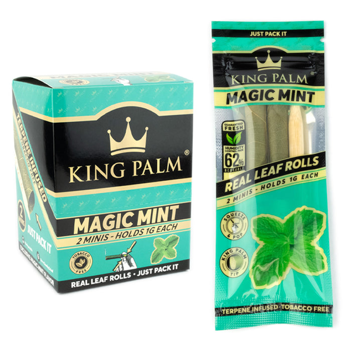 King Palm - Magic Mint - 2 Mini Rolls - 1g - 20pk Display