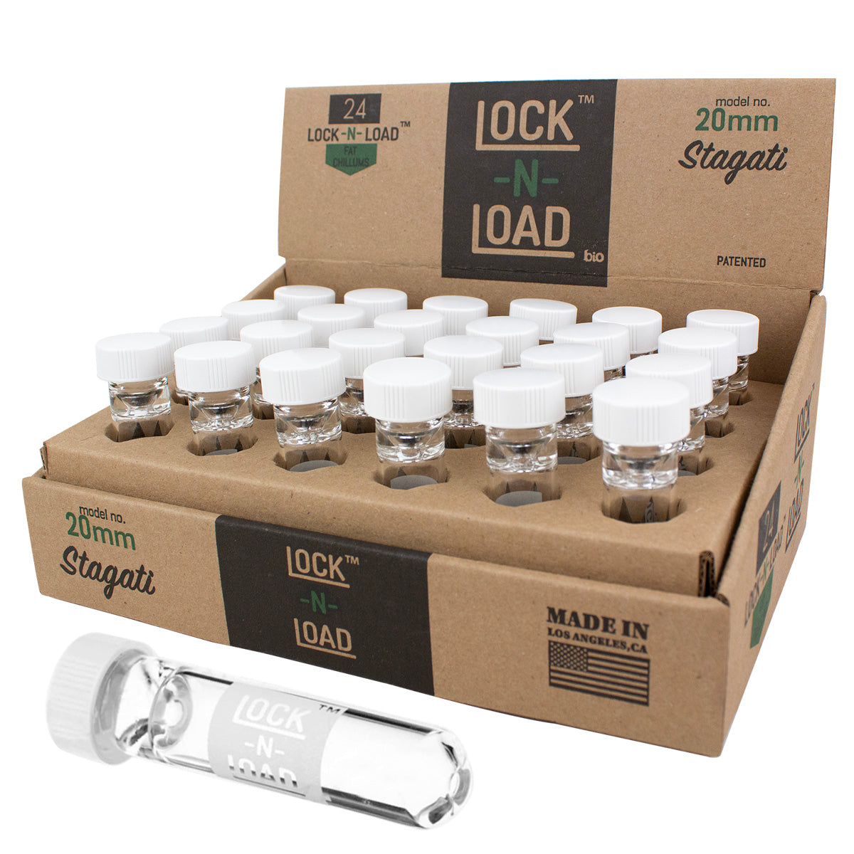 Lock-N-Load Glass Fat Chillum Stagati 20mm (24pcs)