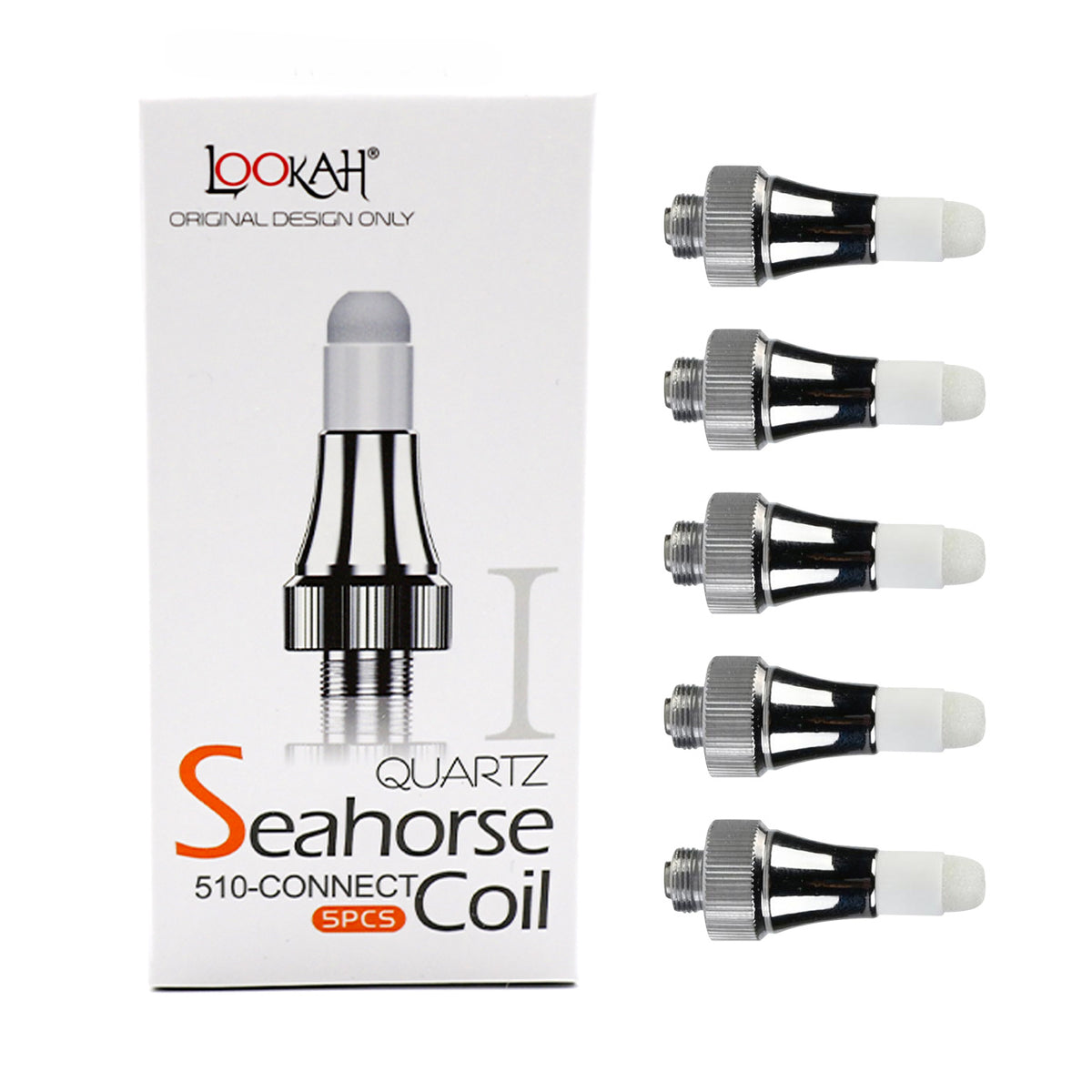 Lookah Seahorse Dab Pen Tip IV - Quartz Tip Coil: 5 Pieces