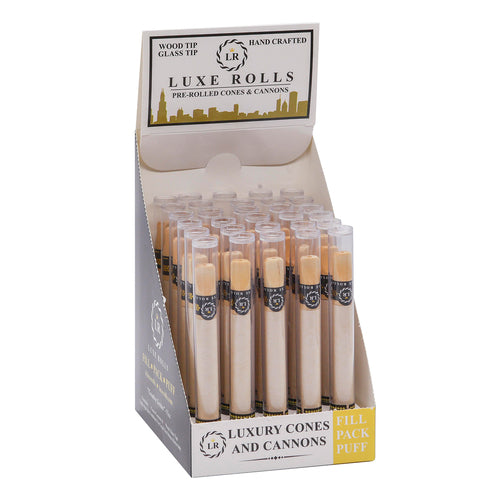 Luxe Rolls Pre-Rolled Cones & Cannons - 30 Pack/Display