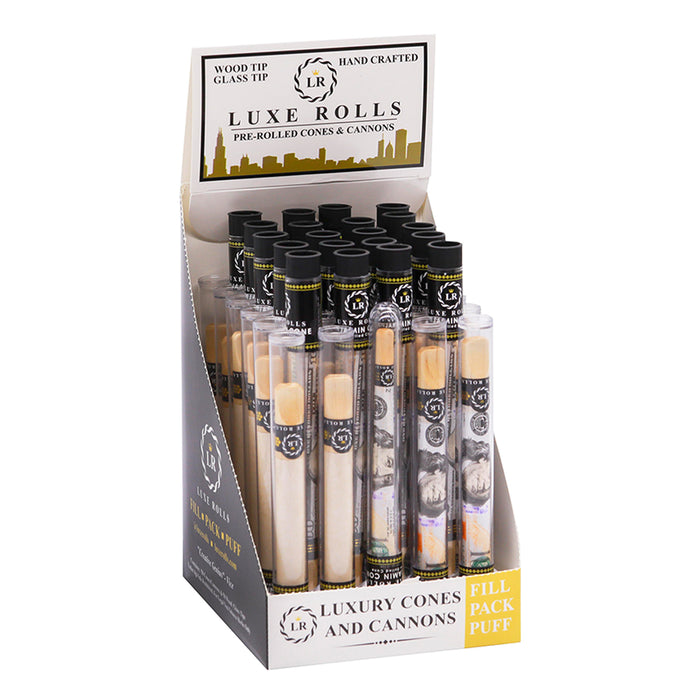 Luxe Rolls Pre-Rolled Cones & Cannons - 50 Pack/Display