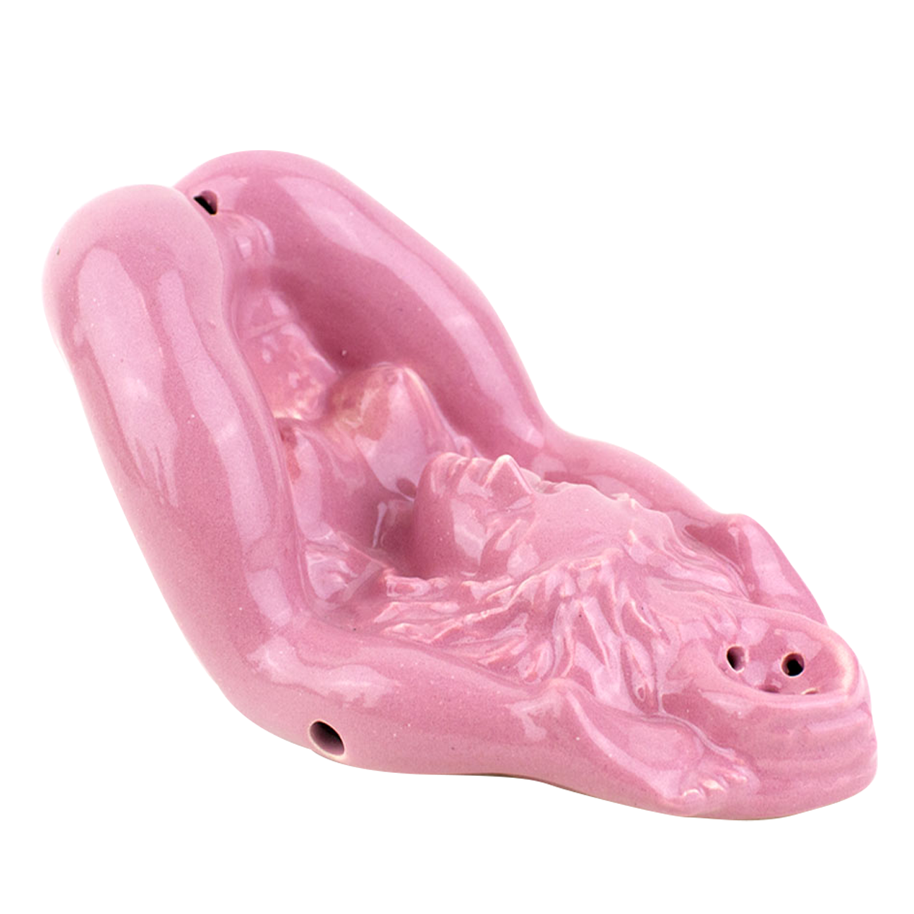 6" Naked Woman Ceramic Hand Pipe