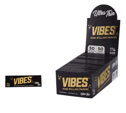 Vibes - Ultra Thin 1 1/4" Size Rolling Papers (50 Packs/Display)