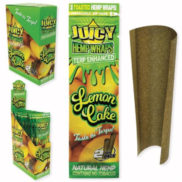 Juicy Hemp Wraps Terp Enhanced – Lemon Cake