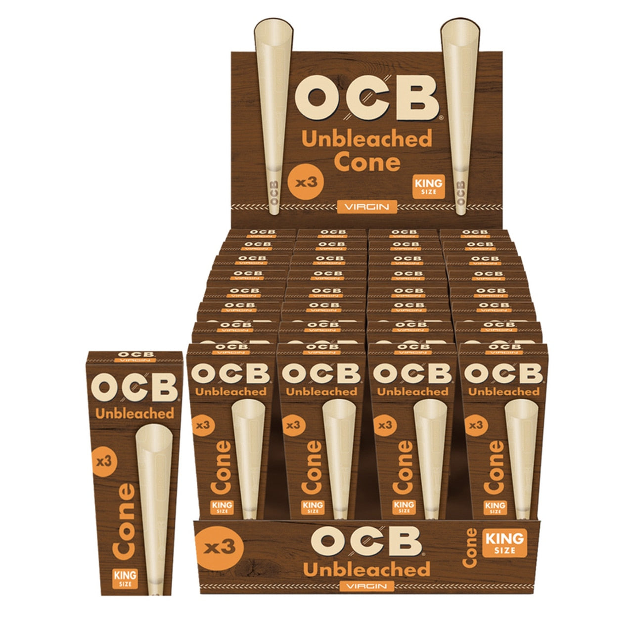 OCB Cigars Virgin 1.25 Pre-rolled Cones 32/6 Ct at wholesale