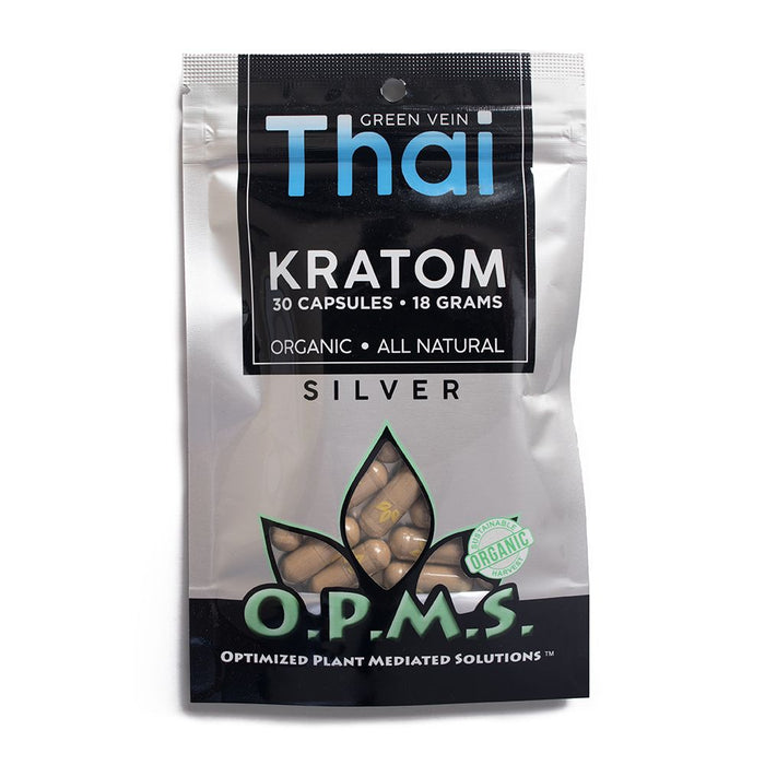 OPMS Kratom Silver (Capsules) 30 Count (18 Grams)