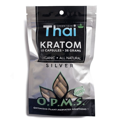 OPMS Kratom Silver Capsules 60 Count