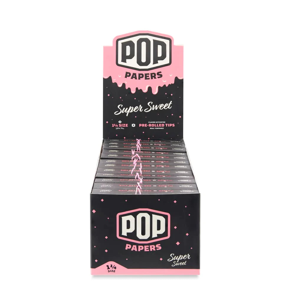 POP Papers 1 1/4" Rolling Papers with Flavor Tips