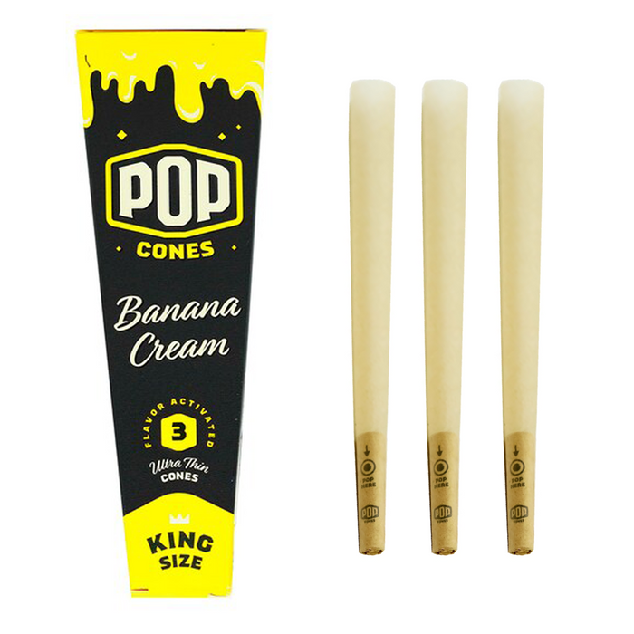 Pop Cones King Size Pre-Rolled Cones with Flavor Tip (3 per pack/24 Pack)